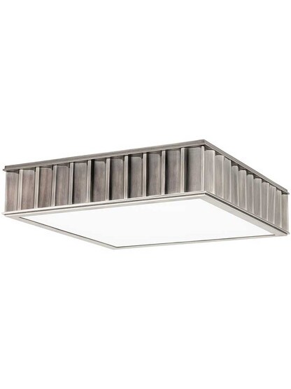 Middlebury Square 3-Light Flush Mount in Historic Nickel.